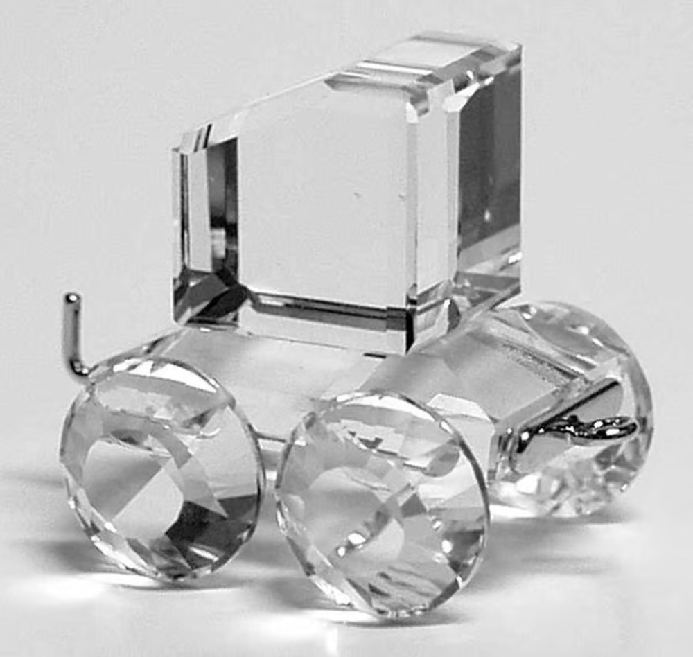 Swarovski Silver Crystal Train Tender Car Figurine "When We Were Young" Retired